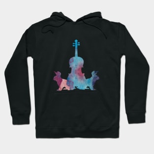 Rabbits and viola Hoodie